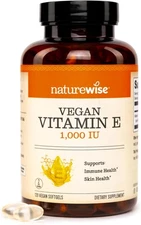 NatureWise Vitamin E 1000 IU Softgels (450mg dL-Alpha) - Vegan, Gluten-Free,... 