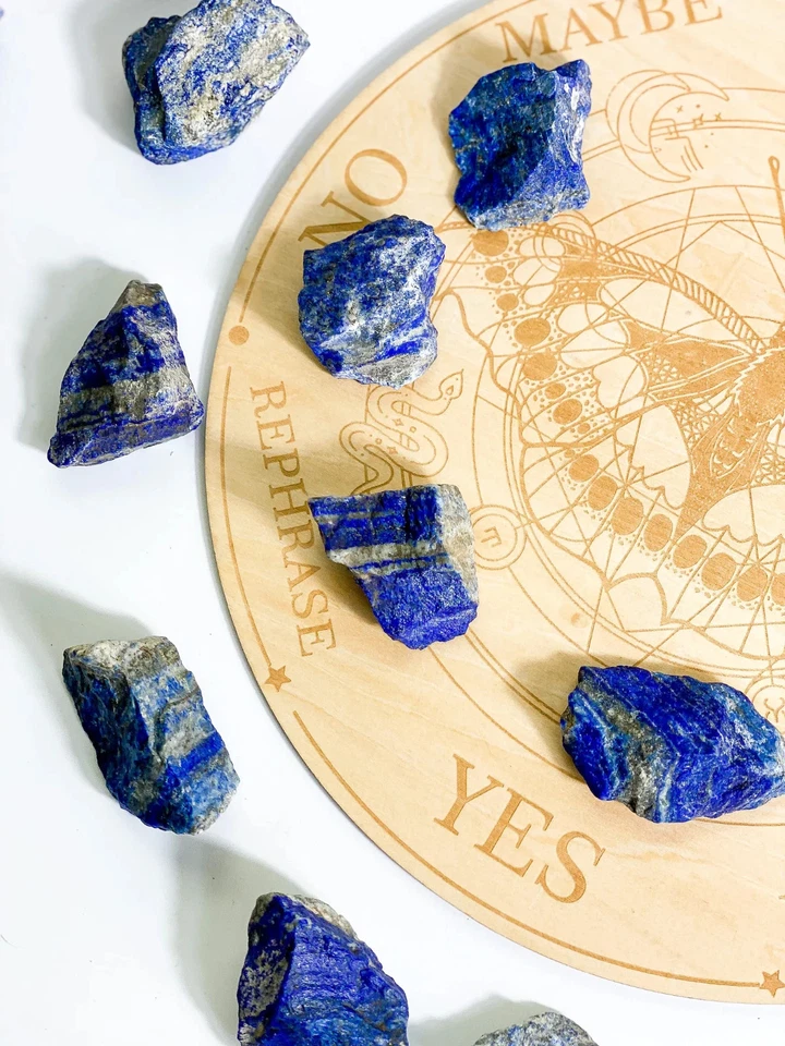 3PCS Rough Lapis Lazuli Raw Natural Stone Crystal Energy  Healing Rocks Gift - Image 3 of 4
