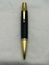 Montblanc Boheme Gold Plated Golf Pattern Ballpoint Pen-Exc. Condition
