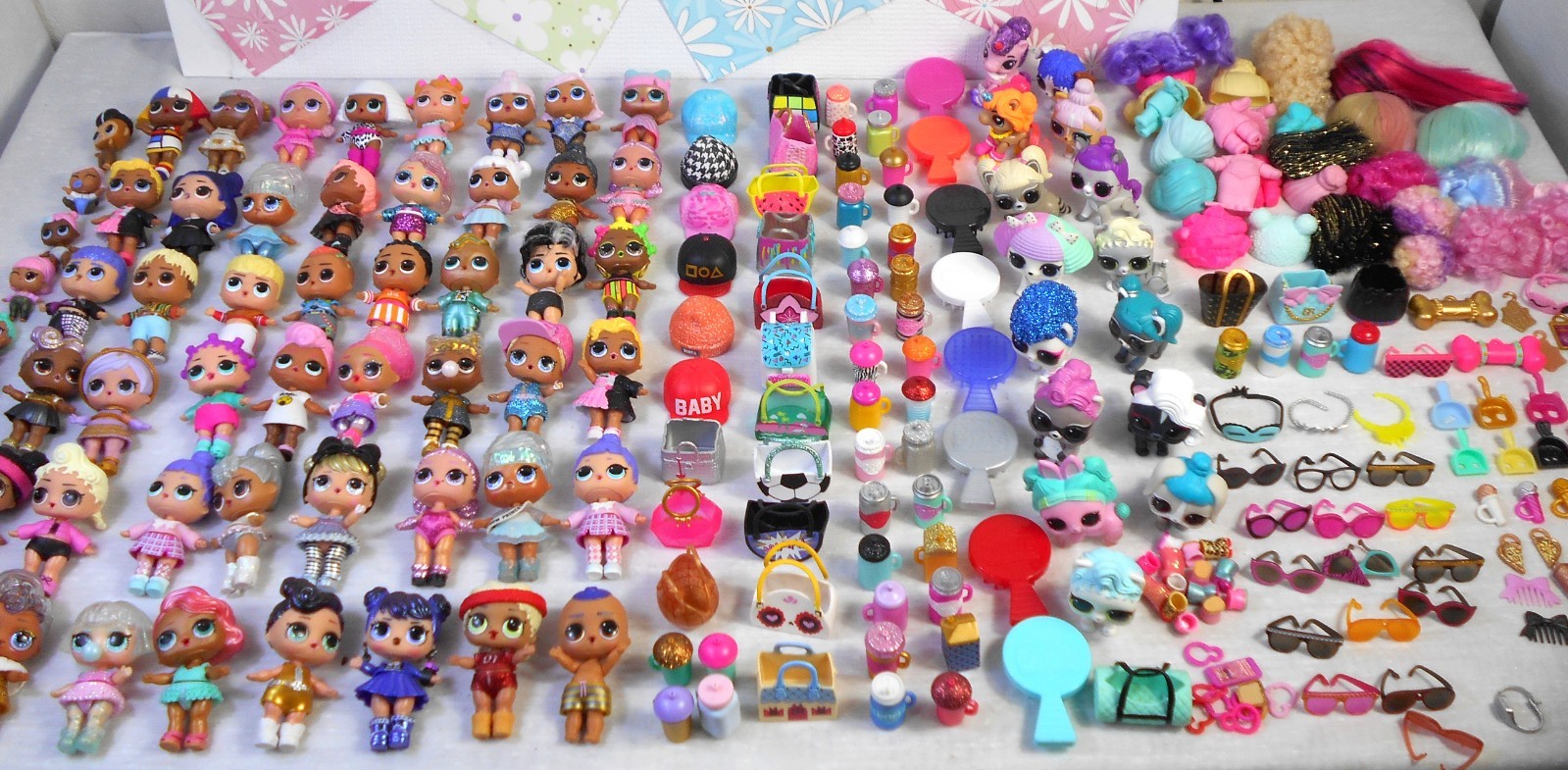 Accessories_huge Lot-pets_babies_bags_cups_brushes_185 Pieces