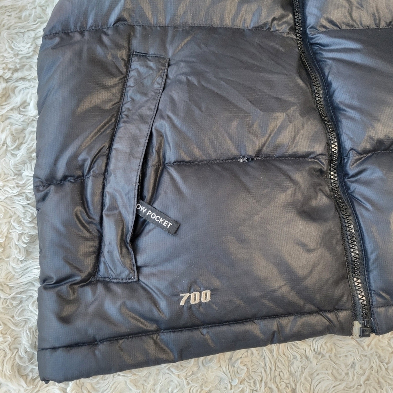 VTG The North Face 1996 Retro Nuptse Puffer Vest 700 Goose Down Black Womens SM thumbnail 5
