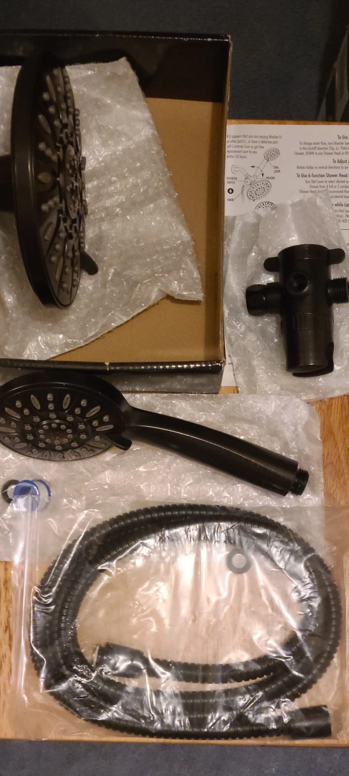 AquaDance Oil Rubbed Bronze Rainfall Shower Head , Hand Shower and Hose