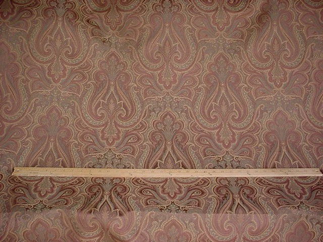 Tela de tapicería para cortinas doradas 1-3/4Y Kravet 18090 Roxbury Paisley Mocha Foto 2 de 3