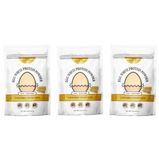 Orgnisulmte Egg White Protein Powder Free Range High Whip for Baking, 8 Oz- 3 PK