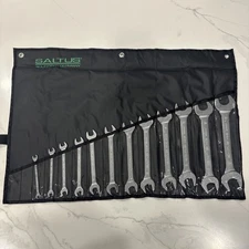 New SALTUS No. 50 Double Open Ended Wrench Set, Metric 6 - 32 mm 12 Pc. Germany