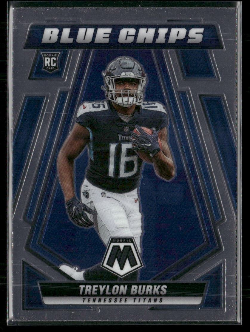 Treylon Burks Rookie 2022 Panini Mosaic Blue Chips Tennessee Titans #BC-10