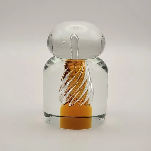 New ListingBlenko Glass 68D Air Twist Wheat Paperweight 4"