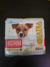NEW 32 Paw Inspired Disposable Dog Female Diapers Ultra Protection LEAK PROOF