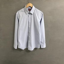 Mens Hugo Boss Shirt Blue Cotton XL