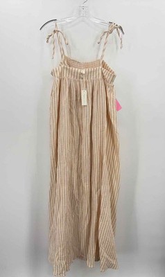 white christmas dresses Fate: Stay Forever Cream White Striped Midi Dress, Small - The Mint Julep Boutique main image 0