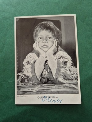 Oliver Grimm, television, cinema, autograph card  