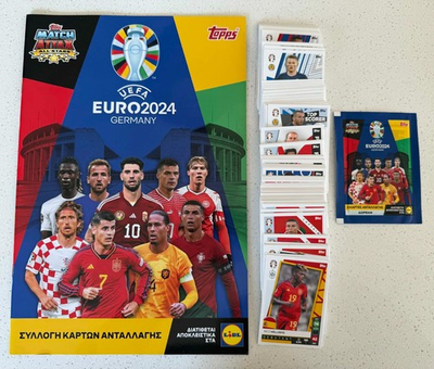 #ad Topps LIDL EURO 2024 Topps Match Attax Full set 108 cards album pack $74.99
