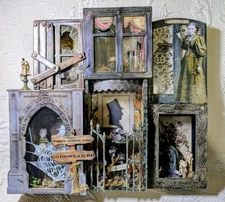 Halloween Assemblage ~Tim Holtz ~ Haunted House ~ Illuminated ~ Haunted Mansion
