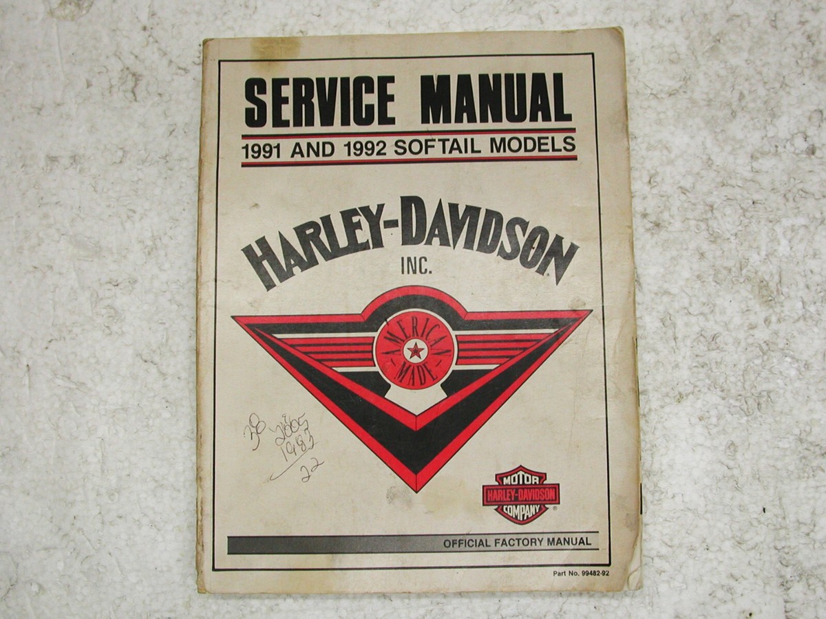 Harley Davidson Softail 1991-1992 Models OEM 99482-92 Service