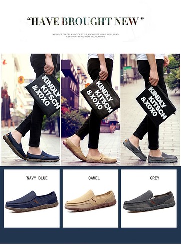 Canvas Freizeitschuhe Herren bequeme Halbschuhe leichte Slipper Wanderschuhe - Bild 17 von 21