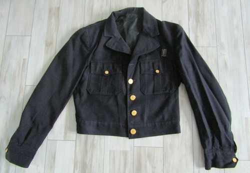 Antique Blue Police Officer Brass Buttons 