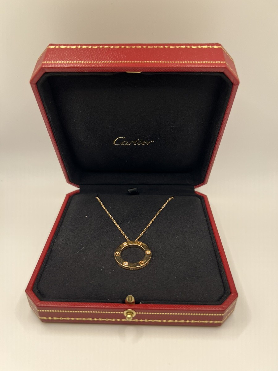 Cartier Rose Gold, Diamonds Love Necklace, Pre-Owned