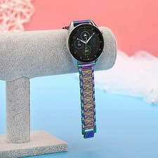 Bling Strap For Samsung Galaxy Watch 3 41/45mm Stainless Steel Metal Wrist Band