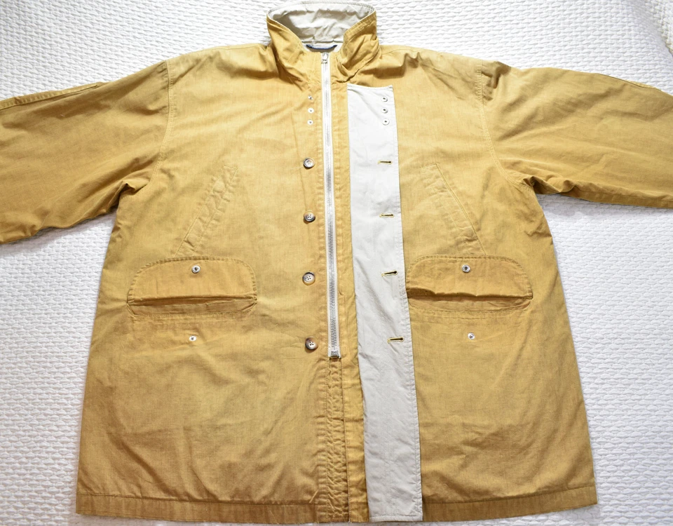 Abrigo de Colección Faconnable Tareas Chaqueta de Campo Algodón Francés Lona Golpeado Hombres L Foto 4 de 4