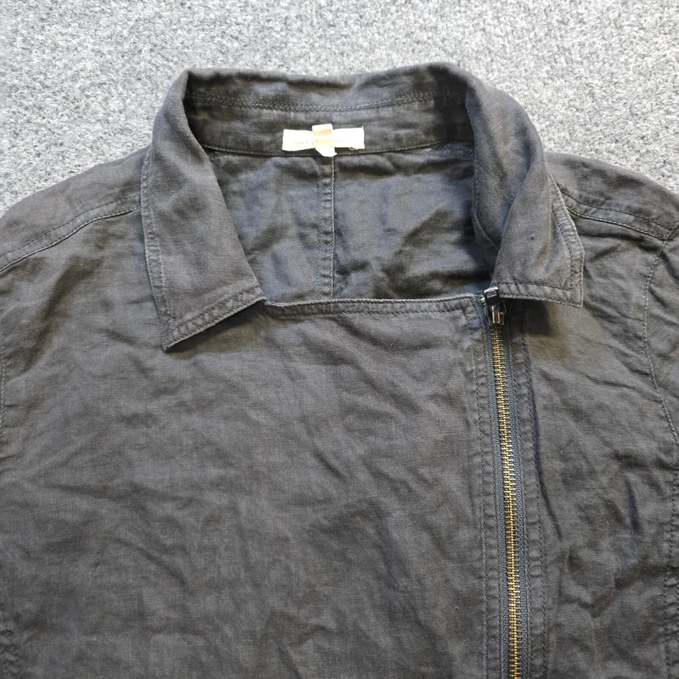 Eileen Fisher Jacket Womens Size Large Gray Linen Full Zip Long Sleeve Capsule - Image 2 of 4