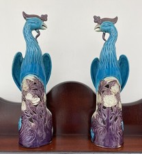 Coppia di uccellini in porcellana HoHo Phoenix Birds XX secolo 