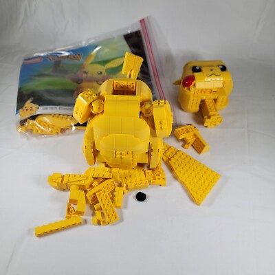 MEGA Construx Jumbo Pikachu 12 Inch Tall Pokemon Action Figure Toy Building Set