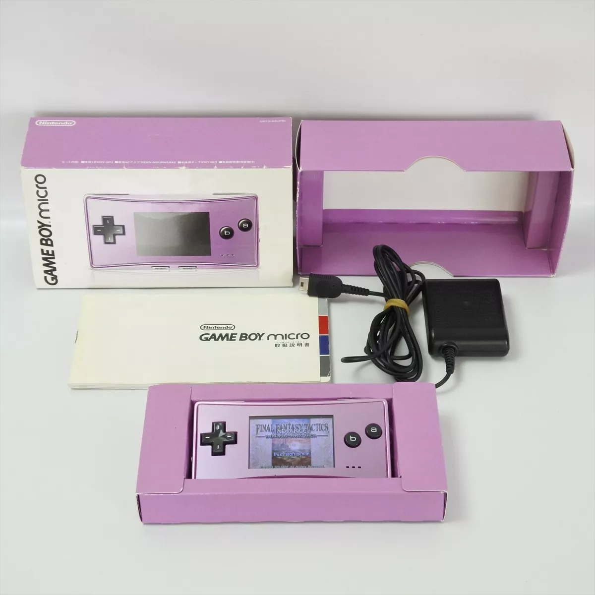 Game Boy Micro Console PURPLE Boxed OXY-001 Nintendo 10039172gba