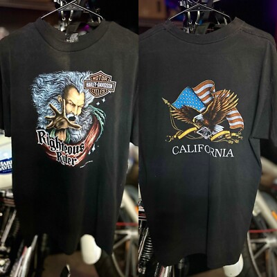 Harley Davidson 3D Emblem Grail Shirt Righteous Ruler Vintage