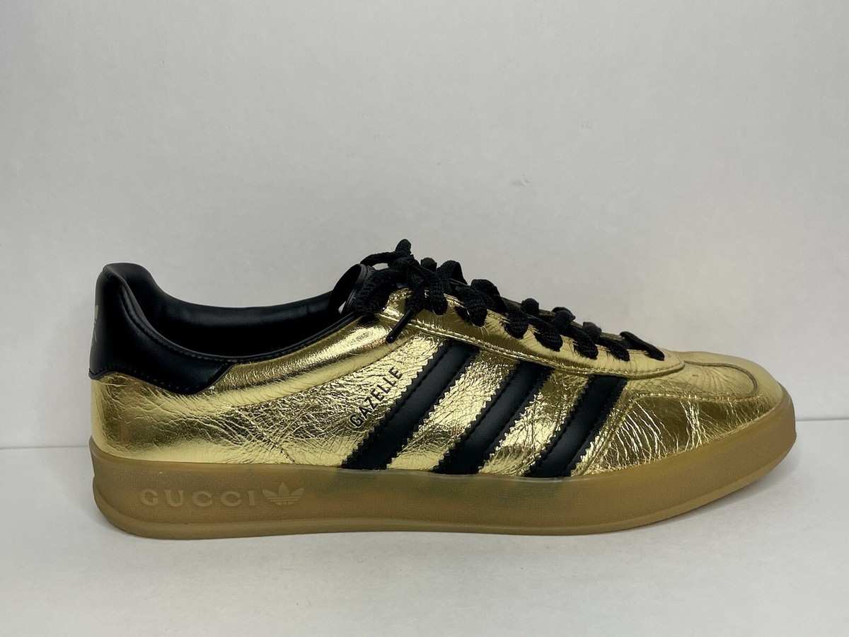Adidas x Gucci Gazelle Indoor Metallic Gold Size 8M UK 7.5