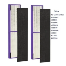 2Pack For Germ Guardian FLT5250PT True HEPA Air Purifier Replacement Filter