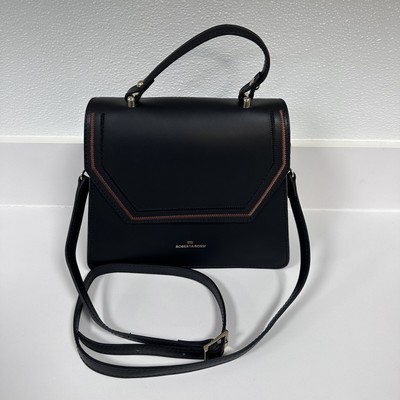 Roberta Rossi - Milano genuine black pebbled leather backpack made in Italy Roberta Rossi Milano Genuine 8010-Black Leather Bucket Bag 2  main image 2