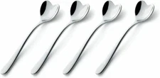 Set of 12 Italian Design Spoon ALESSI for Delta Heart Shaped Demitasse Spoons 5"