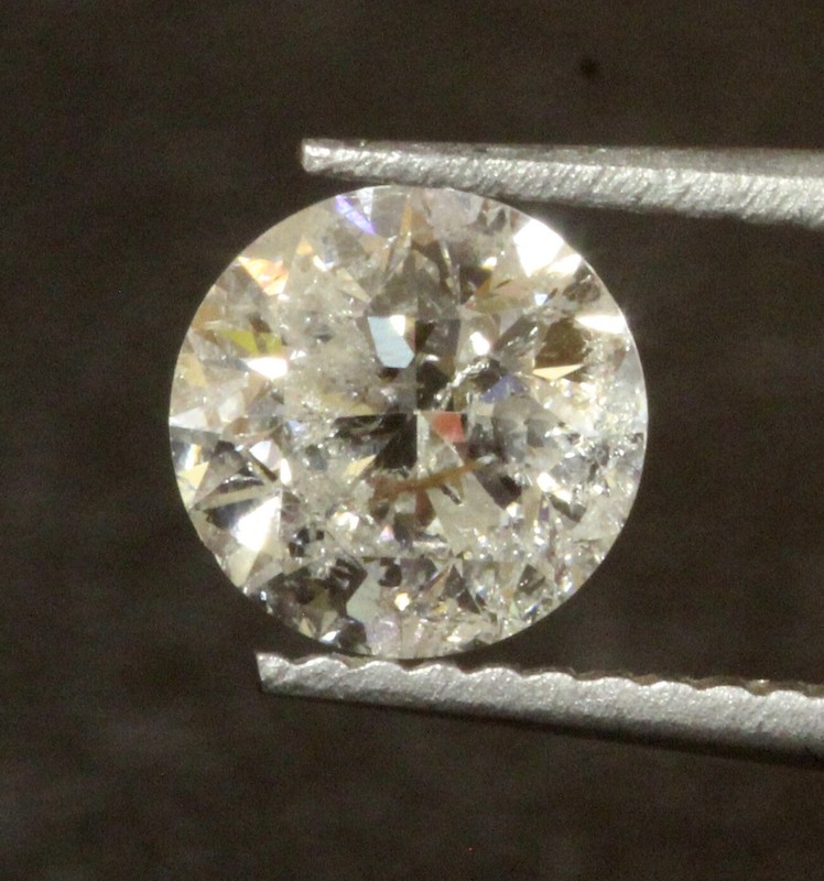 GIA loose certified 1.08ct I3 J round brilliant diamond Very Good Cut