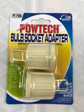 Bulb Socket Adapter Converts 110v Plug To Screw Base Bulb Trisonic Brand