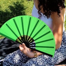 13Inch Large Rave Clacking Popping Fan for Line Dancing Hand Fans for Women Fold