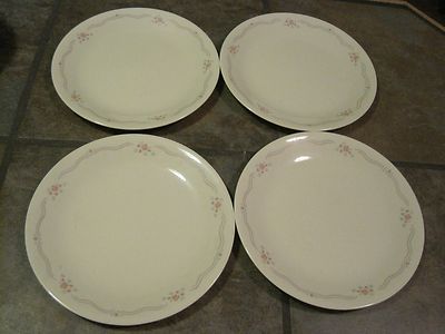 CORELLE 'ENGLISH BREAKFAST'  B & B  PLATES, SET OF (4), (3) SETS AVAILABLE, EUC