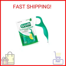 GUM Professional Clean Flossers, Fresh Mint, On-The-Go Dental String Floss Picks