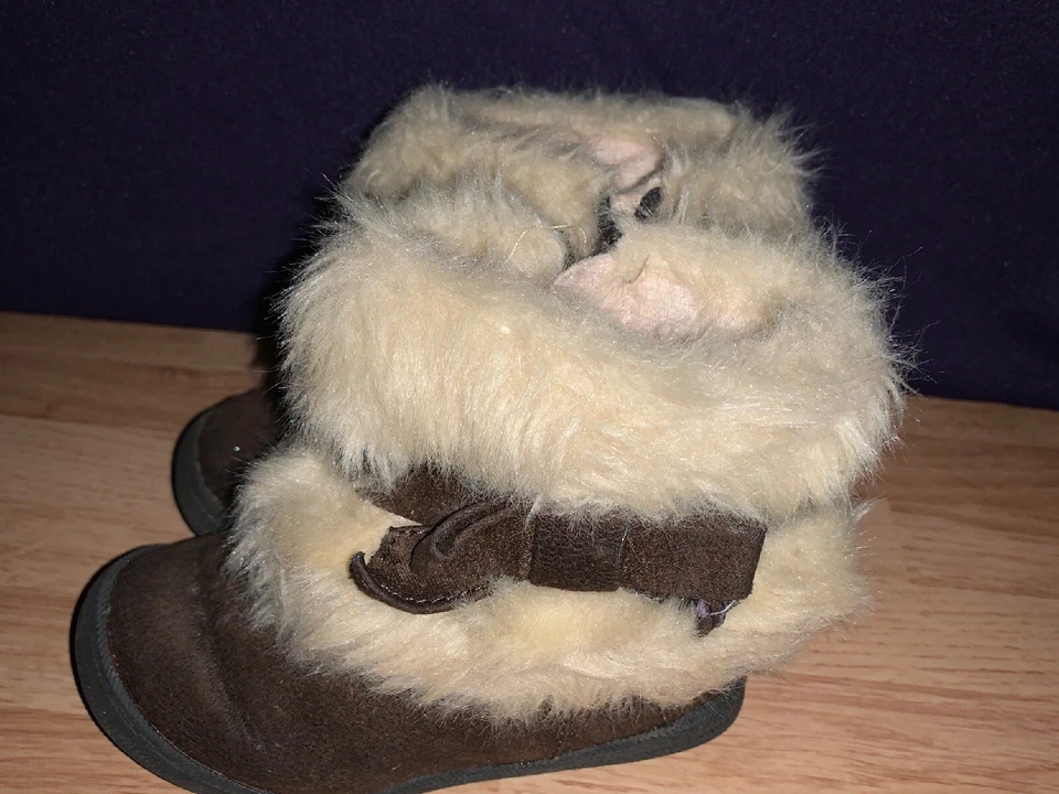 Botines CHEROKEE Forrados de Piel Marrón Chocolate Botas Zapatos para Niños Pequeños Talla 7 ❤️sj17j15 Foto 4 de 4