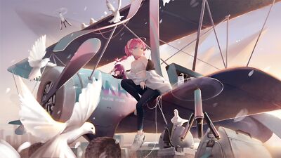 Anime Girls Digital Art Artwork 2D Portrait RiVER  Gaming Mat Desk 44925