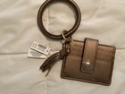 CHICOS CREDIT CARD/KEY HOLDER WRISTLET, NWT, GOLD, AWESOME!! — photo 1