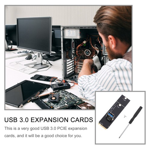 3 Pieces Riser-Karte USB-Erweiterungskarte Computer-PCIe-USB-Adapter - Afbeelding 11 van 12