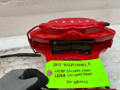 PINZAS DE FRENO BREMBO DELANTERAS TRASERAS 17 18 19 20 TESLA MODELO X P100D OEM ROJAS - Imagen 8 de 24