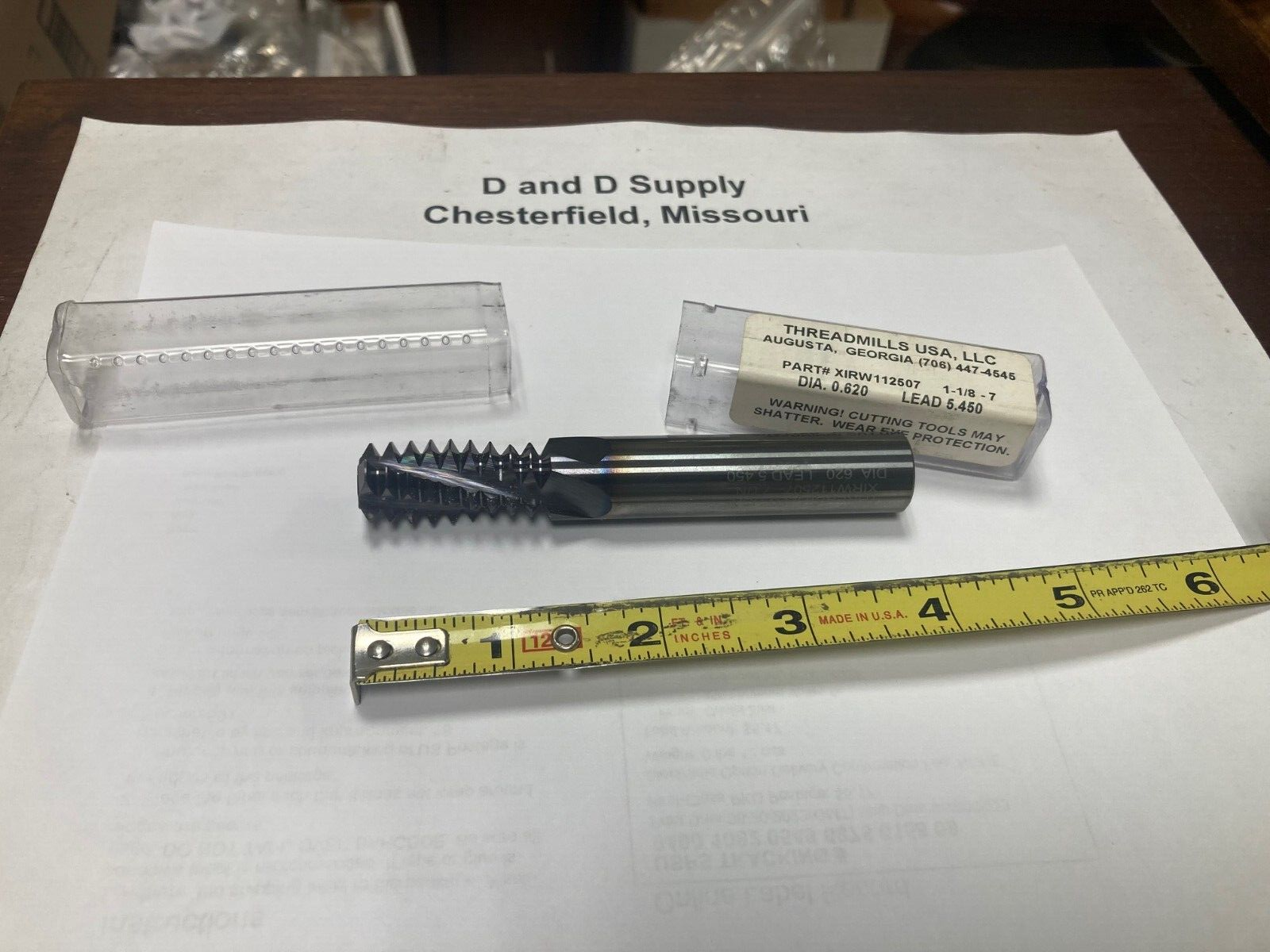 Threadmills USA XIRW112507, Carbide Thread Mill 11/87, 4" OAL, 4FL, 5