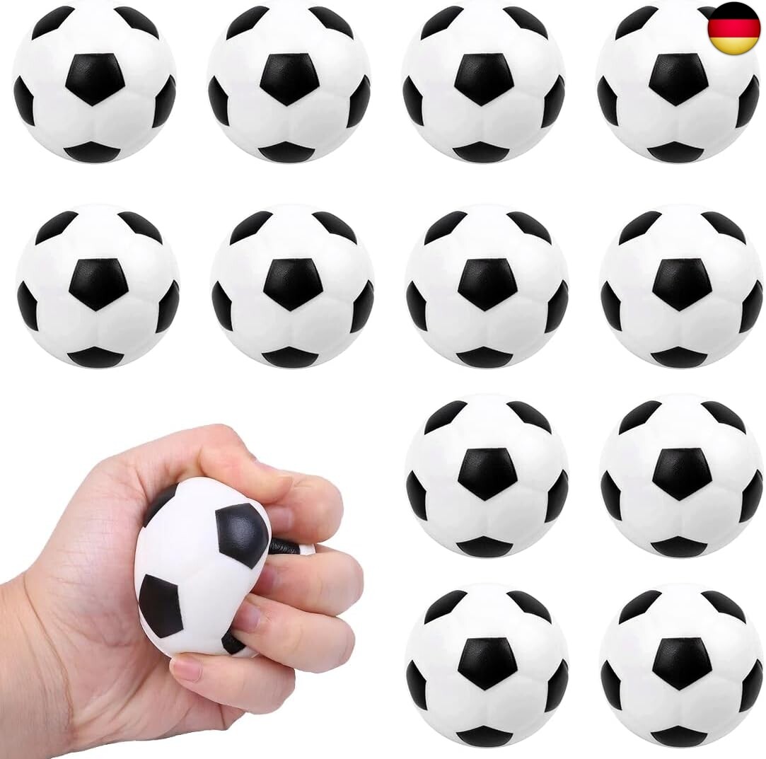 12 Stück Mini Fußball, Mini Schaumstoffbälle Kinder, Weiche Fussball Klein, Fu