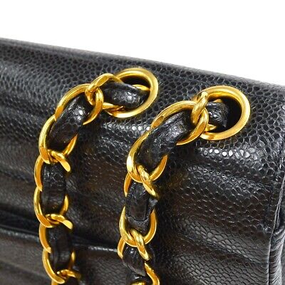 Chanel Black Calfskin Medium Classic Single Flap Double Chanel Black Calfskin Medium Classic Single Flap Double