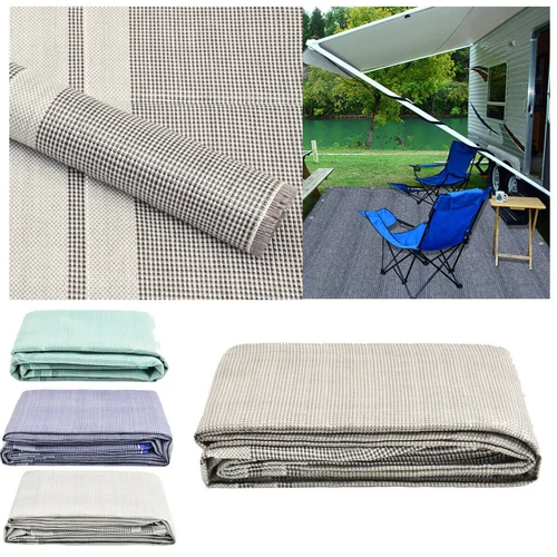 vidaXL HDPE PVC Vorzeltteppich Wasserdichte Campingteppich Teppich Zeltteppich