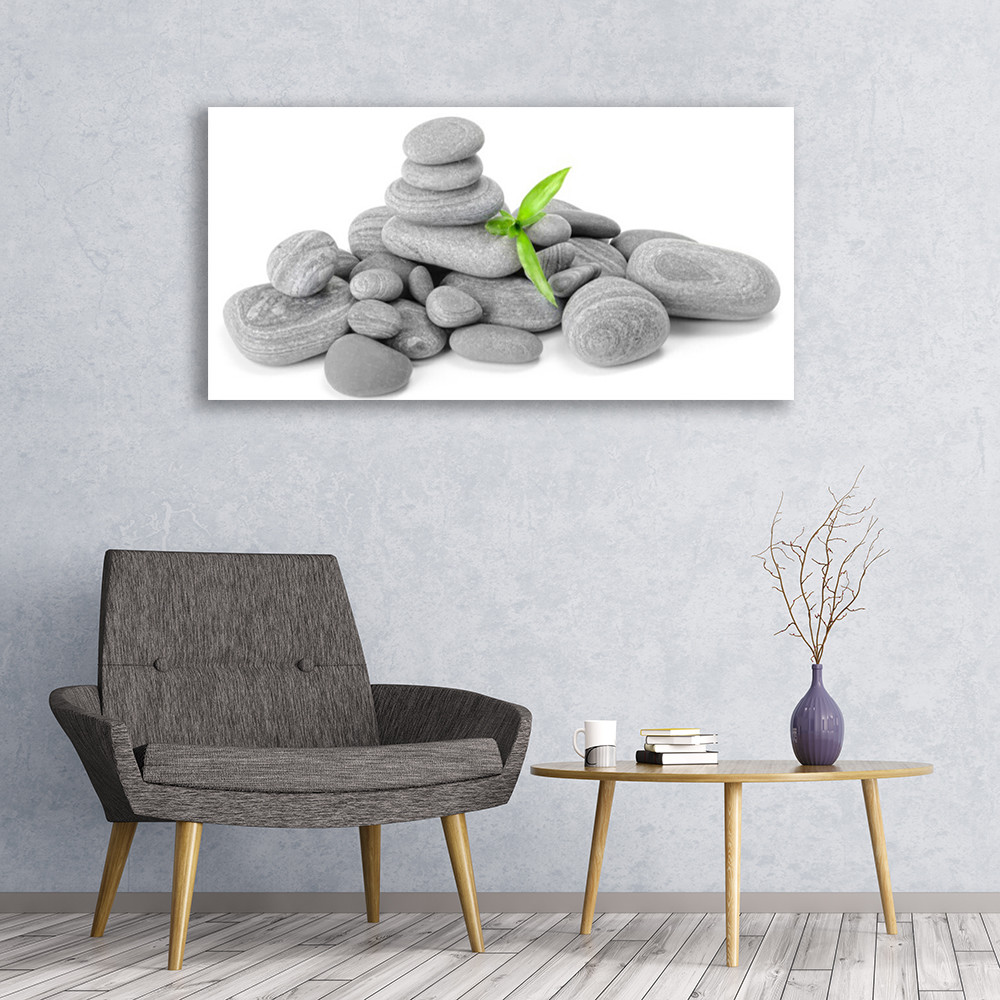 Photo sur toile 120x60 art pierres pour habiller un grand mur blanc vide