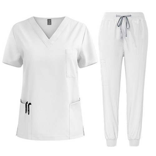 Stretch Medical Nursing Uniform Scrub Set Men V-Neck 3-Pocket-Top Jogger Pants - Picture 19 of 138