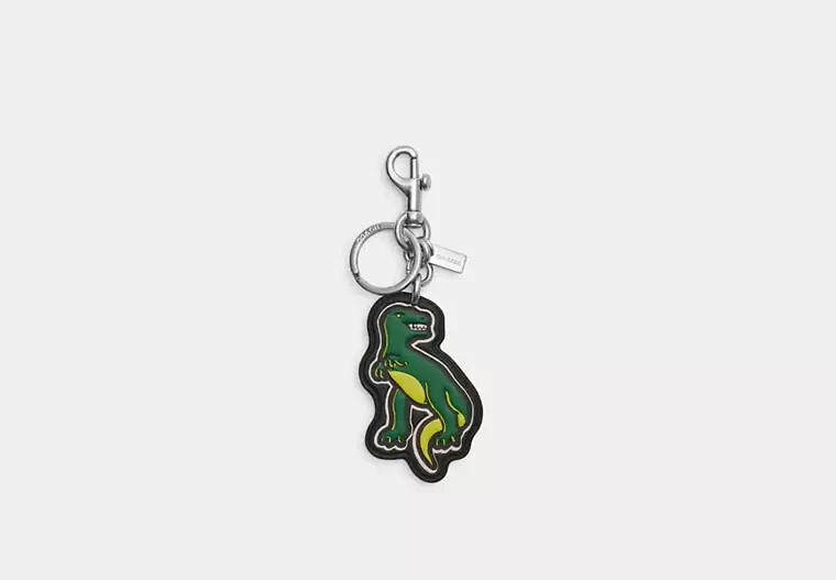 COACH 恐竜デザイン キーホルダー COACH CW473 Leather Rexy Dinosaur Sticker Bag Charm NWT NEW