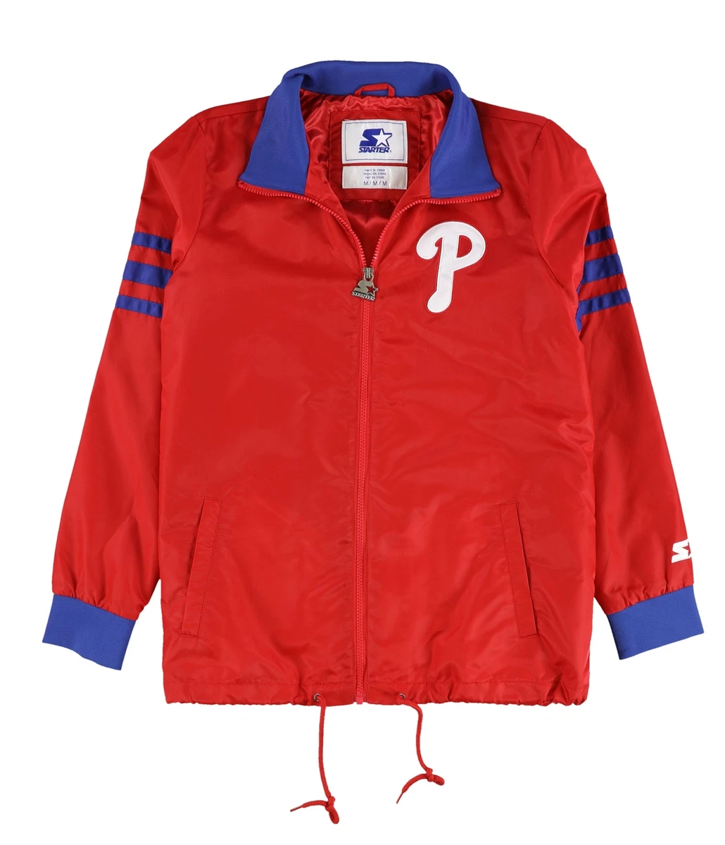 STARTER Mens Philadelphia Phillies Windbreaker Jacket, Red, Medium | eBay